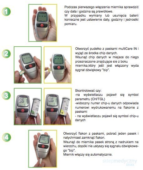 MultiCareIn Urz&plusmn;dzenie do pomiar�w 3 w 1 : glukoza, cholesterol i tr�jglicerydy